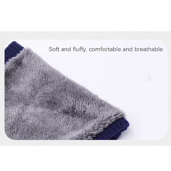 Vinter halsvarmer, snood, cirkeltørklæde, fleeceforet, dobbeltlag K