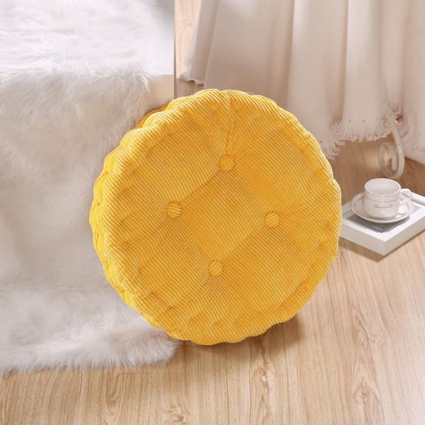Stolpute, rund sittepute til spisestoler, komfortable polstrede stolputer til hjemmekontor, uteplass, bil 40 cm