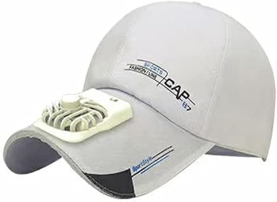Unisex USB-ladeventilatorhette Sommer solhatt for uformell utendørssport (rød)