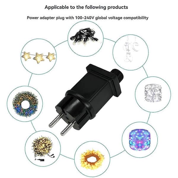 3,5V 3,6W Plug LED-strømforsyning LED-transformator Plug-adapter IP44 Vanntett strøm Julelys Ad