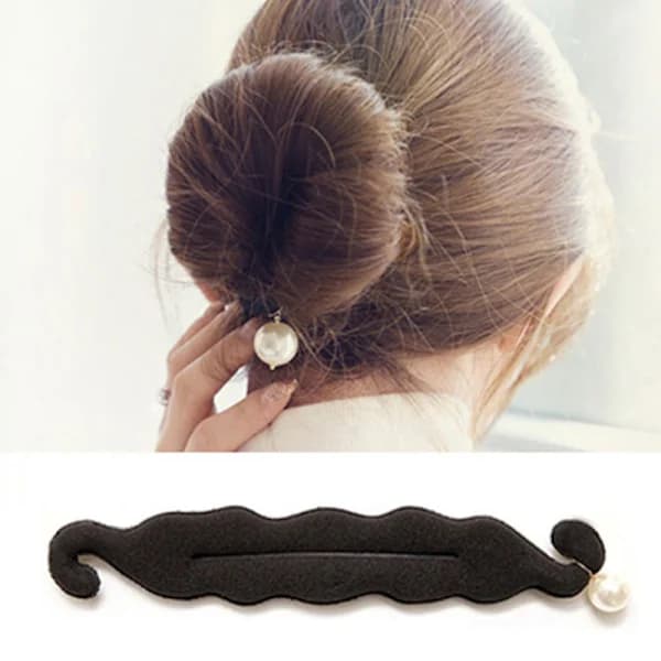 Pieces Elegant Pärla Magisk Fransk Twist Hårknut Maker Clip