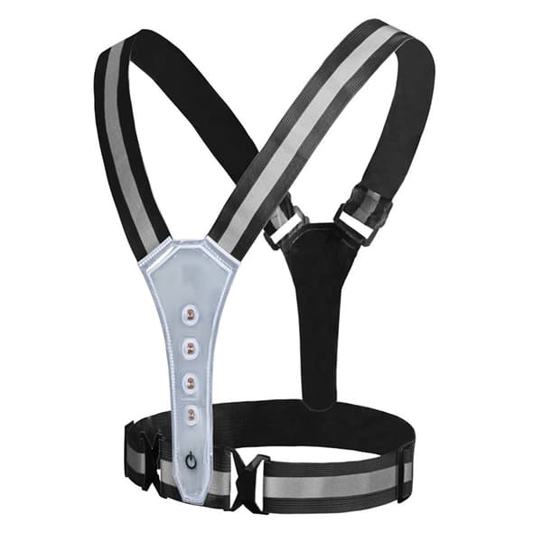 LED refleksvest med USB-opladning, sikkerhedsudstyr