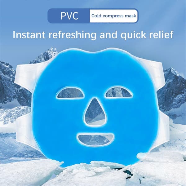 Icemaske: blød ispose, fysisk kold kompres efter soleksponering, 200 ml.