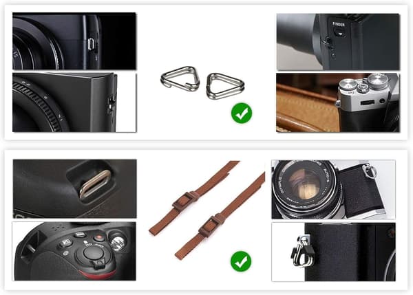 Kamerarem i brunt läder för alla DSLR-kameror