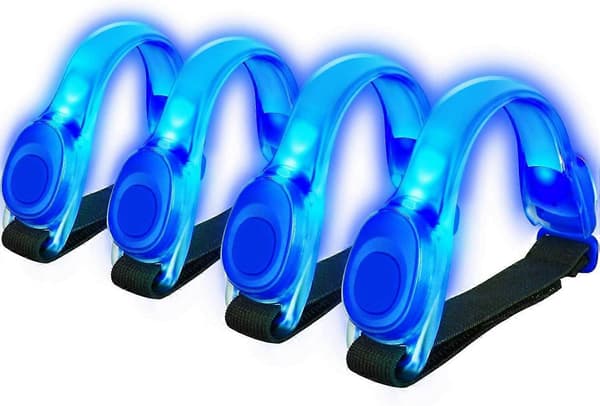 4-pakning LED-armbånd med reflektor - for løping og jogging