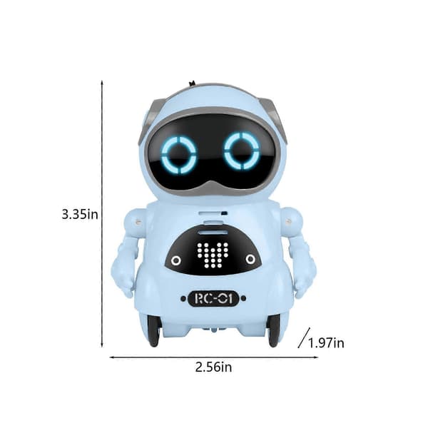 Fick-RC-robot som talar interaktiv dialog röstigenkänning inspelning sjunger dansar berättar historier Mini RC-robotleksaker present