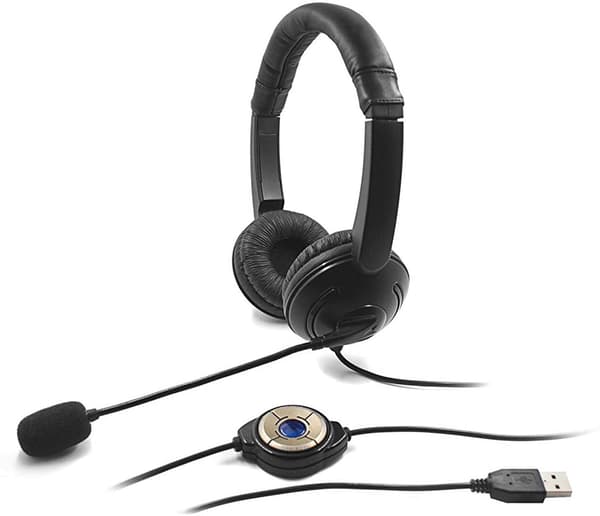 Datorheadset med mikrofon 9D Stereo Headset USB, ZQKLA