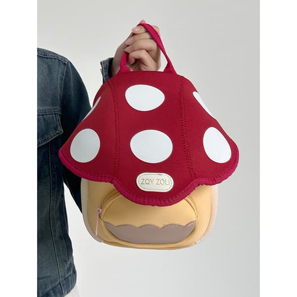 Söt Mini Svampryggsäck för Tonåringar, Lättvikts Nylon Studentryggsäck, Mode Reseryggsäck, Present till Flickor pink