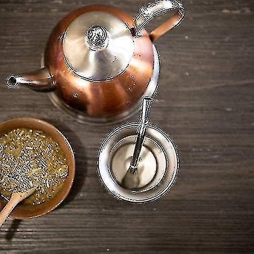 Yerba Mate-sett med dobbeltvegget 18/8 rustfritt stål Mate-tekopp