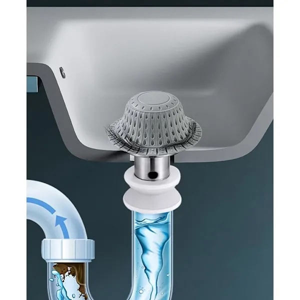 Hårfælde til badekarafløb, Premium silikone hårfælde til bruser, 2-pak foldbare hårpropper til bruser, badekar, badeværelse, vask, bruser