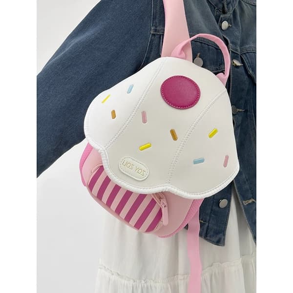 Söt Mini Svampryggsäck för Tonåringar, Lättvikts Nylon Studentryggsäck, Mode Reseryggsäck, Present till Flickor pink