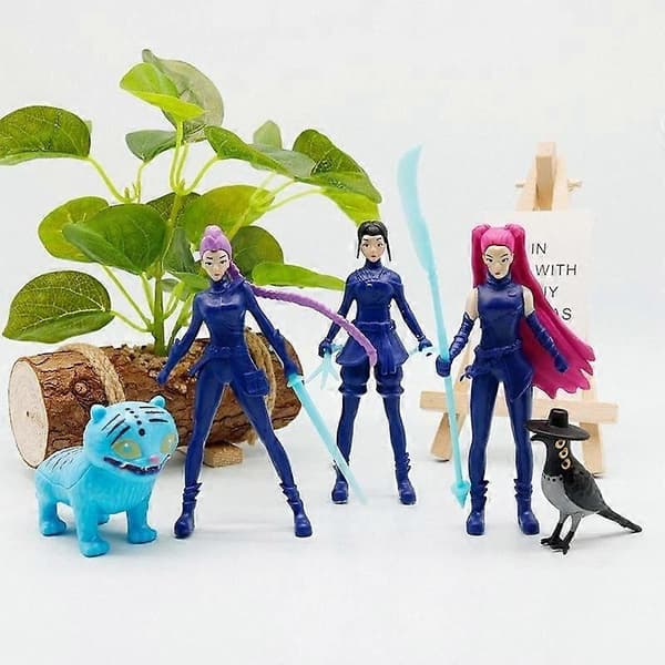 12 stk./sæt Kpop Devil Hunter Figur Sæt Rumi Mira Zoey Tiger Bird Ornament ufeff