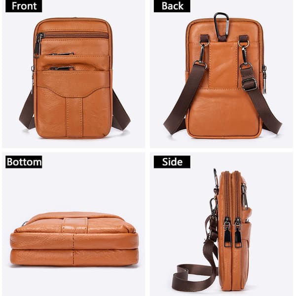 Mode Telefonväska Axelväska Messenger Bag Bältesväska för Resor Camping