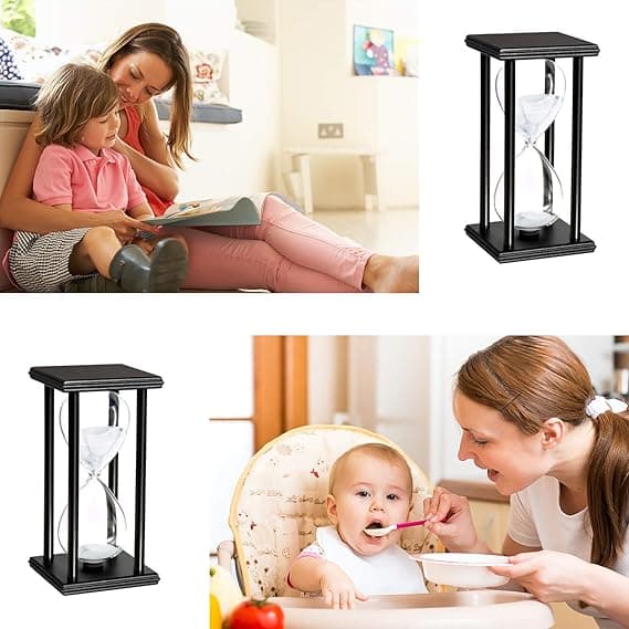 Timeglas 30/60 minutter Træ Sand Timeglas Ur til Kreativ G