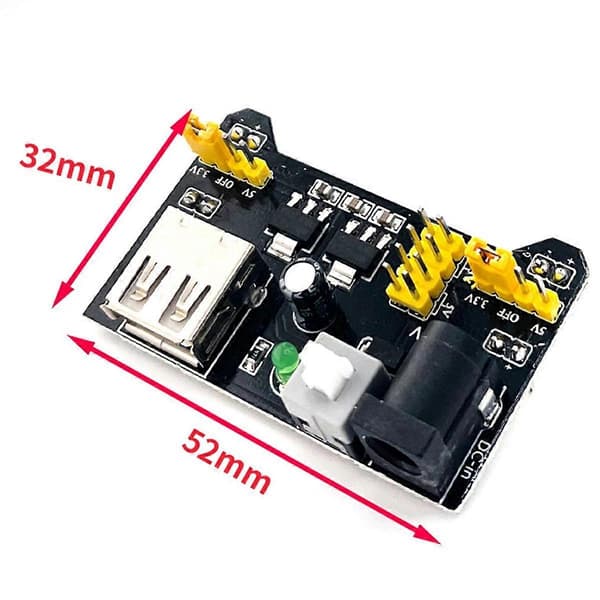 10 STK for MB102 Breadboard strømforsyningsmodul 2-veis 3,3V 5V for MB102 Breadboard-modul