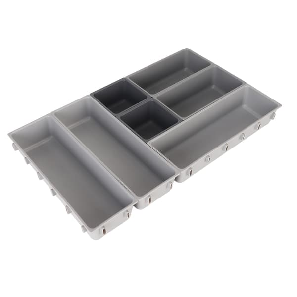 Bestikkboks Organizer Solid Plast Stor Kapasitet Multifunksjonell Redskapsorganisator for Kniv Gaffel Skje
