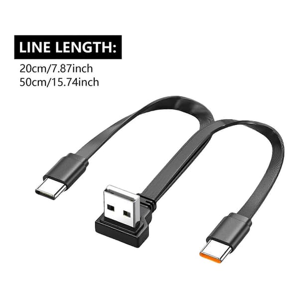 Dobbelt USB C Splitter Opladerkabel Strøm 2 USB C Enheder Multi USB Type C USB Til Dobbelt Type C 65W Opladerkabel 20cm