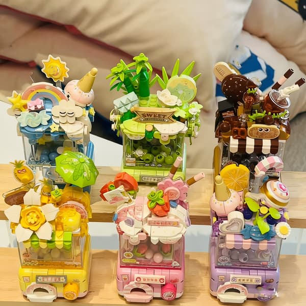 Ny Mini Gashapon Maskine Pynt til Piger, Pædagogisk Samlelegetøj, Julegave 2
