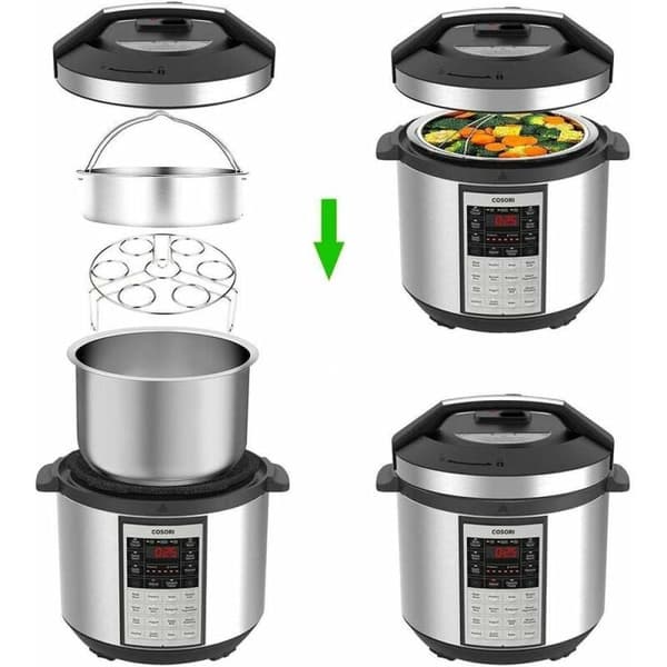 Multifunktionelt tilbehør til airfryer, trådstativ i rustfrit stål til alsidig madlavning, holdbart og let at rengøre, rustfrit og