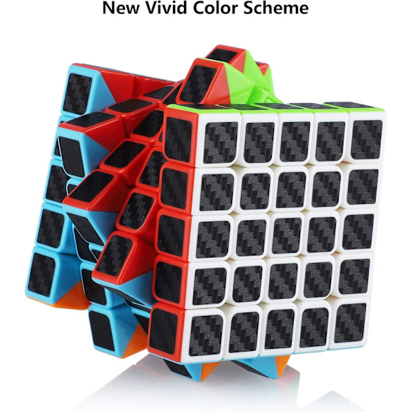 Magic Speed Cube 5x5x5 Speed Cube Magic Cube Kolfiber, ZQKLA
