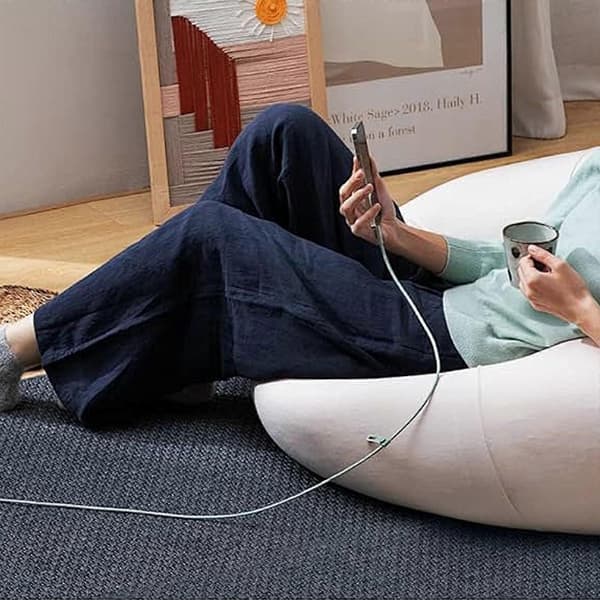Fleksibelt USB C splitterkabel til samtidig opladning, dataoverførsel, USB C-kabel, rejseopladningskabel 0,5 meter