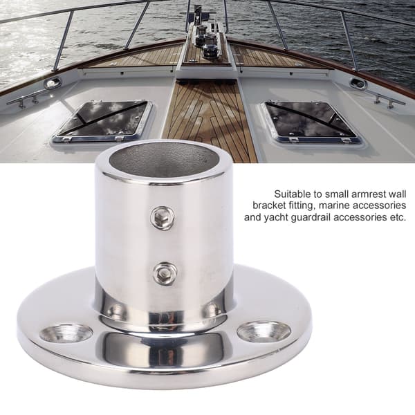 Bådgelænder Rund Basebeslag 316 Rustfrit Stål Marine Hardware til 25mm/1in Rør 90°