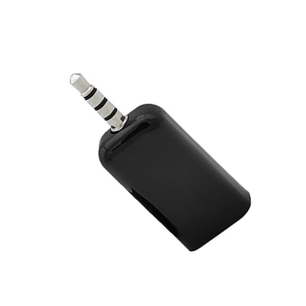 Auxiliary til USB-adapter 3,5 mm han-lydstik til USB2.0 hun-konverter til bilstereo MP3-afspilning fra UDisk sort