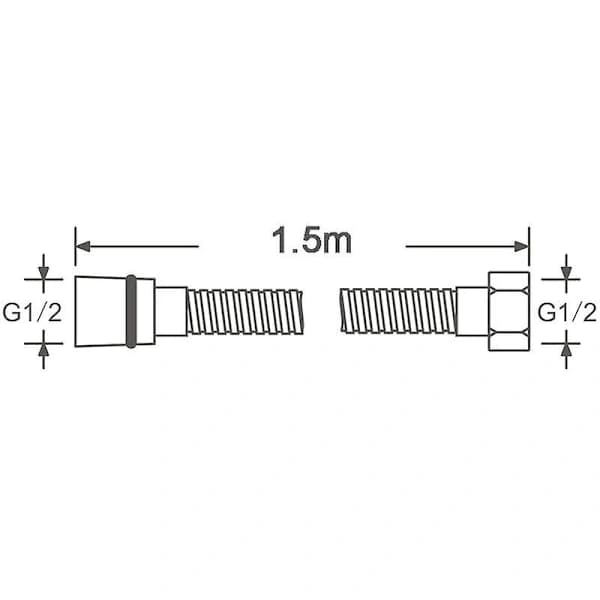 Duschslang 150 cm antik koppar retro duschslang mässing duschslang roséguld Eph