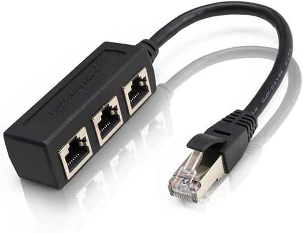 LAN Ethernet Hubb - RJ45 LAN Ethernet Nätverkssplitter - 3-i-1