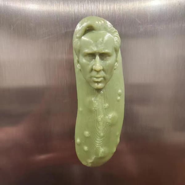 Picolas Cage Nicolas Cage Inlagd Gurka Kylskåpsmagnet Kylskåpsmagnet PrydnadBY