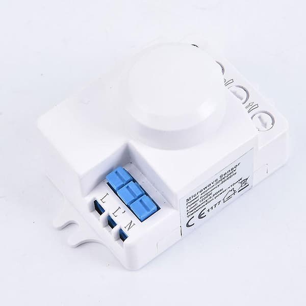 Mikrovågsrörelsesensor 5.8ghz Hf 220v Led 360 Graders Radarkroppsdetektor Vit
