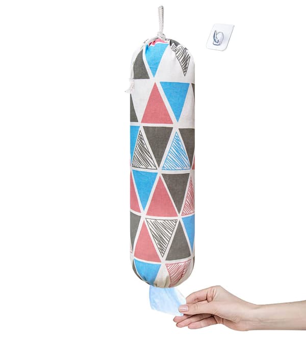 2 delar plastpåsedispenser, väggmonterad soppåsehållare, ZQKLA