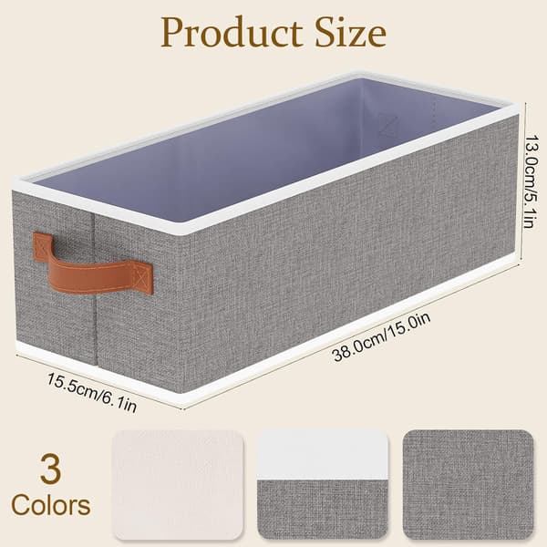Sæt med 1 skuffeorganizer, opbevaringsboks til undertøj, kurve til sokker, grå, 38x15,5x13cm