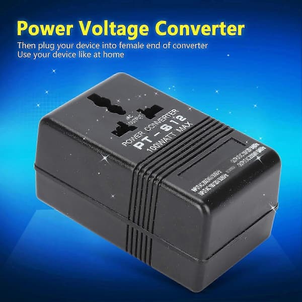 Spenningsomformer AC 100v-120v til 220v-240v Step Up Buck Strømadapter Transformator 100w