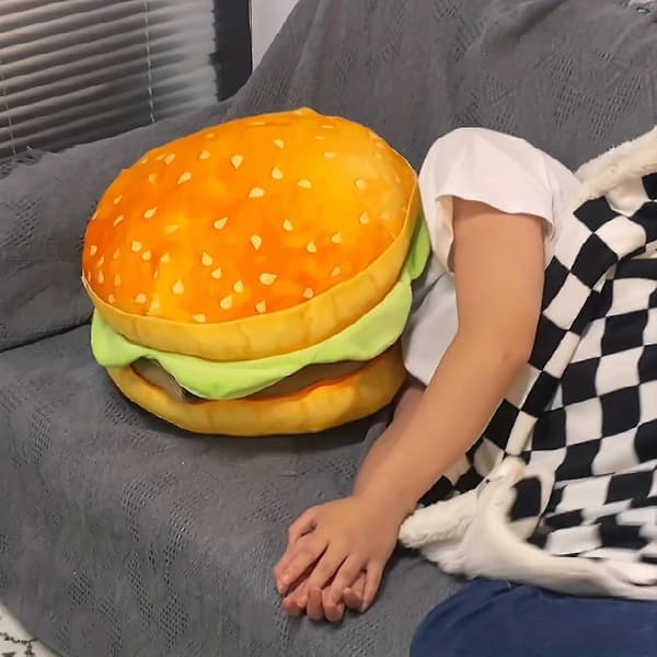 Realistisk Burger Pude Fyldig Hamburger Plysdyr Pil 2025