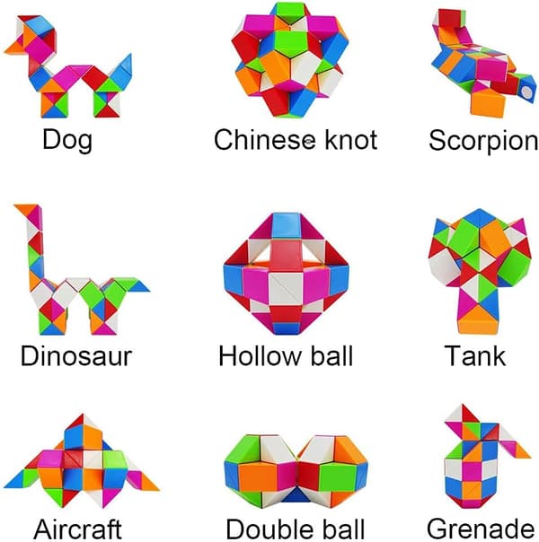 Magic Snake Puzzle 24+48 kappaletta - Magic Snake Kuutio - Magic Snake Kuutio