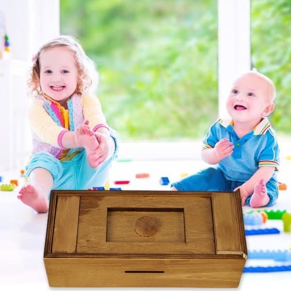 Pusselbox Presentförpackning 18 x 8 x 4,8 cm med Hemliga Fack Bordsdekor Hem