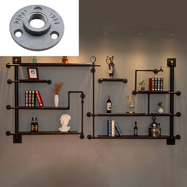 10 stk. gjenget flens, 1/2 tomme, rørkoblinger veggflens, aluminiumslegeringsflens, for industrirør, møbler, bar, restaurant
