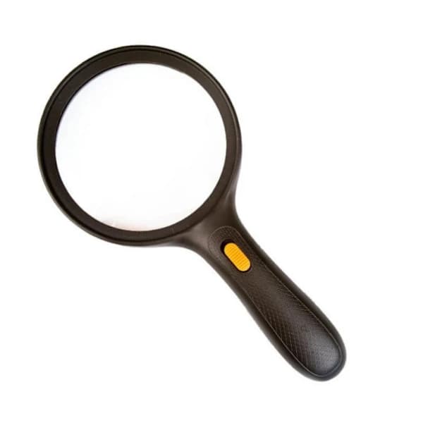 Belyst läsglas x 5 - Stor rund handhållen förstoringsglas