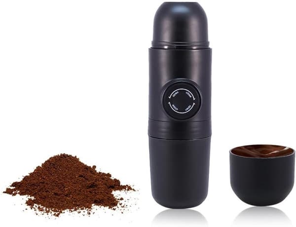 Bärbar manuell kaffebryggare för resor, perfekt för utomhuscamping