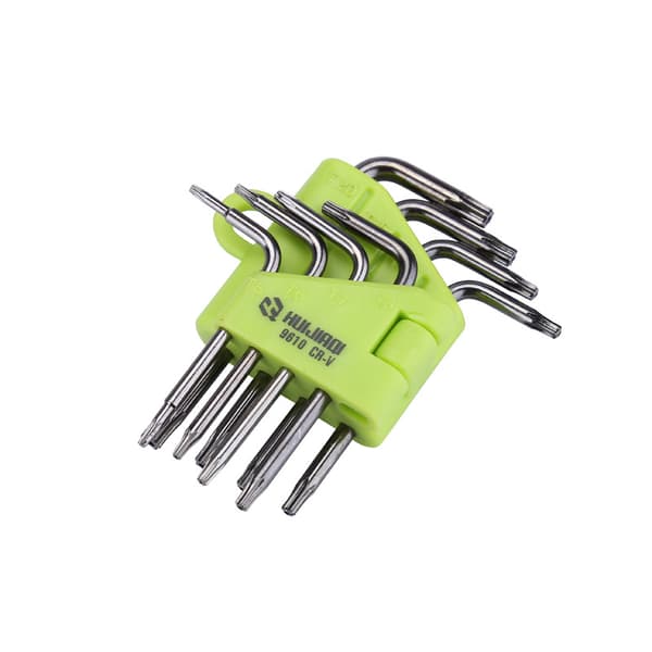 Offset Torx-nøgler, 8-delt Torx Unbrakonøgle Sæt, Stjerneform, ZQKLA