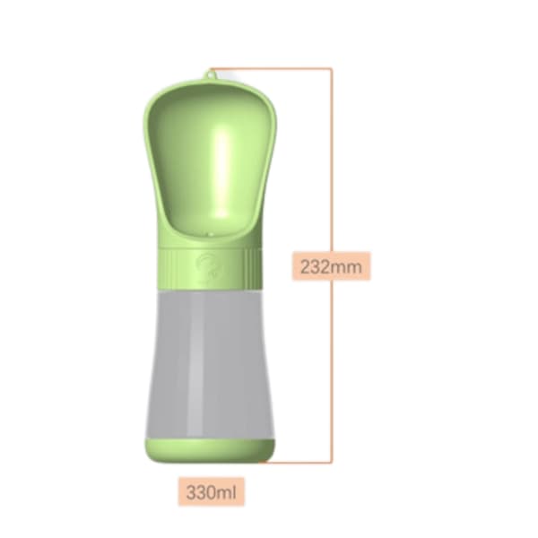330 ml resekopp i plast för husdjur, bärbar, lämplig för utomhusbruk, blå