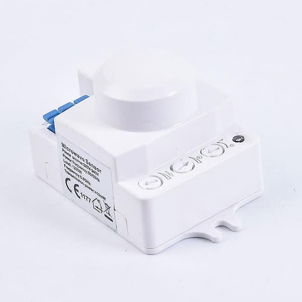 Mikrovågsrörelsesensor 5.8ghz Hf 220v Led 360 Graders Radarkroppsdetektor Vit
