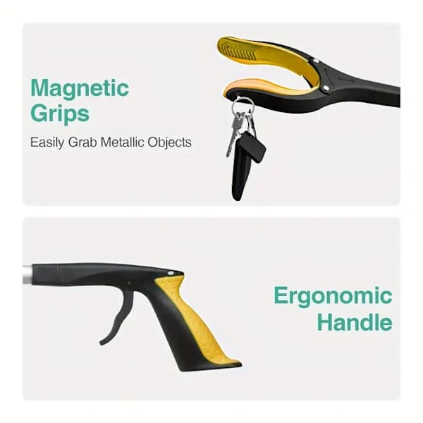 Affaldsopsamler, KY-Tech 81 cm affaldsopsamler til voksne, foldbar opsamler med magnet, hjælpehånd til handicappede, blå