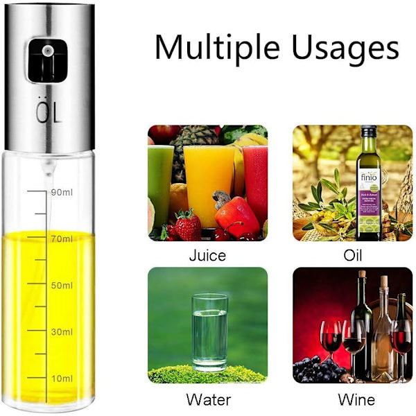 100 ml öljysuihkepullo, sadeöljysuihkepullo, oliiviöljysuihkepullo