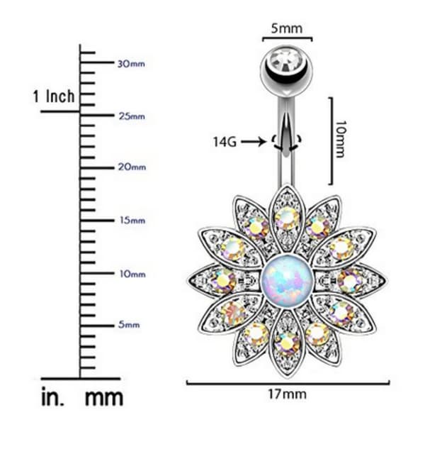 10 stk. navlepiercinger, der lyser i mørke, 14G