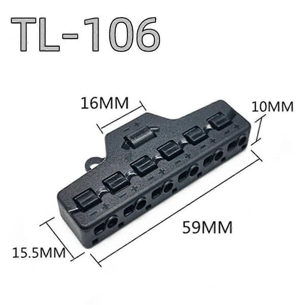 Port Quick Connect Fordeler Udgangslinje Splitter Belysning LED Strip Modeljernbane