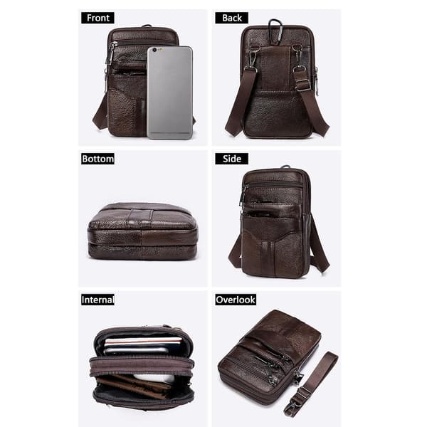 Mode Telefonväska Axelväska Messenger Bag Bältesväska för Resor Camping