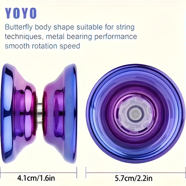 Ny legering Yo-Yo Begynder Type, Sove/Live Type, Konkurrence Type, Glødende Yo-Yo 2pac 4