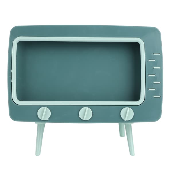 Retro TV-formet servietboks med telefonholder, papir opbevaring